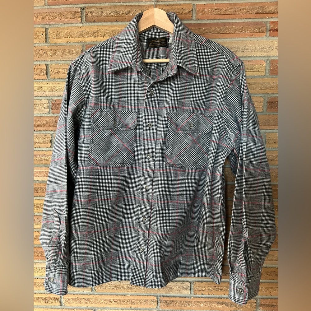 Eddie Bauer Black and Red Plaid Shirt